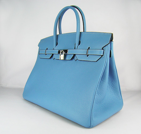 Replica Hermes Birkin 40CM Togo Bag Light Blue 6099 Online